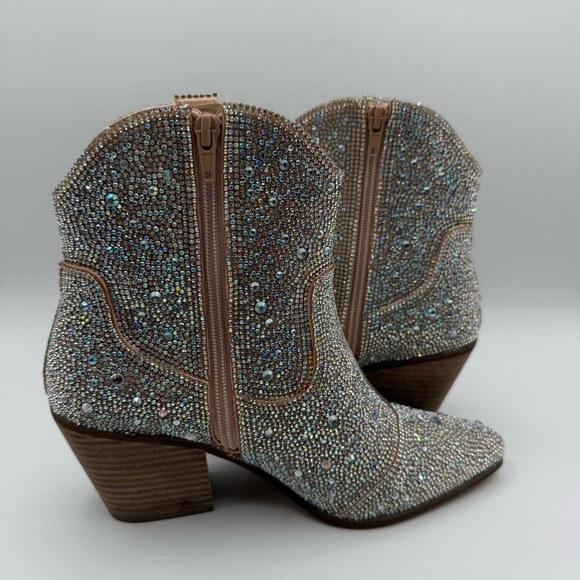Matisse Harlow Sparkly Rhinestone Western Ankle Crystal Cowgirl Booties Size 7.5 - Picture 11 of 16